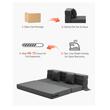 Canapea pentru doua persoana, 2 perne, max 200 kg, Extensibila, Husa detasabila, Dimensiuni extinse 2060 x 1545 x 150 mm