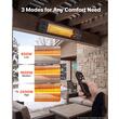 Incalzitor cu infrarosu pe trepied, 2500 W, 3 x trepte caldura, Telecomanda, Temporizator