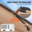 Pavilion cu acoperis retractabil, 2.96 x 3.95 x 2.3 m, impermeabilizare superioara, protectie solara UV50+, Aluminiu/Poliester, Bej