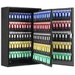 Cutie pentru 200 chei, Otel, dimensiune 550 x 380 x 138 mm, Incuietoare, negru, 200 etichete colorate