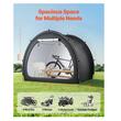 Cort camping pentru depozitare 4 x biciclete, 1 x intrari, fermoare duble, Impermeabil PU4000, 2190 x 1550 x 1730 mm