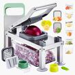 Feliator multifunctional profesional pentru legume/fructe, 9 x Lame, Inox, 275 x 130 x 165 mm
