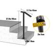 Balustrada otel, 1-2 trepte Vivatechnix, Inaltime 96 cm, lungime 45 cm