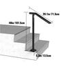 Balustrada otel, 2-3 trepte Vivatechnix, Inaltime 101.5 cm, lungime 71.3 cm