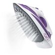 Fier de calcat, talpa ceramica, 2200 W, Abur, functie auto-curatare, Alb/Mov