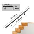 Mana curenta pentru scari, Vivatechnix Aluminiu, lungime 152.4 cm