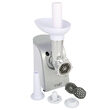 Masina de tocat carne cu accesorii carnati 1500 W, Alb/Gri, 3 site