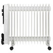 Calorifer electric cu ulei, 15 elementi, 4 x roti, 3 trepte de putere 1000W/1500W/2500W, Control al temperaturii, Alb