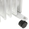 Calorifer electric cu ulei, 15 elementi, 4 x roti, 3 trepte de putere 1000W/1500W/2500W, Control al temperaturii, Alb