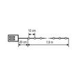Instalatie luminoasa 20 x micro Led, Timer, Baterie 2 x AA, Lungime 1.9 m, Alb rece