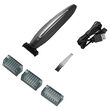 Aparat de ras cu acumulator, USB, Li-Ion, 3 niveluri, Negru, 2 lame Inox