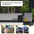 Kit automatizare poarta culisanta, max 1800 kg, Lungime max 12 m, 4 x Telecomanda, Wi-Fi, 750 W, viteza 12 m/min, deschidere prin app telefon