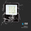 Proiector led cu incarcare solara 15W, 6400K, telecomanda