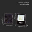 Proiector led cu incarcare solara 15W, 6400K, telecomanda