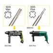 Set 5 carote diamantate pentru beton Vevor 30, 40, 65, 80, 100mm, 2 x adaptoare SDS Plus si SDS Max
