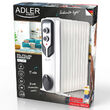 Calorifer electric cu ulei Adler Alb, 11 elementi, 3 trepte de putere 1000W/1500W/2500W