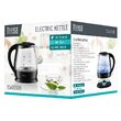 Fierbator electric cordless, Capacitate 1 l, putere 1630 W, cana gradata, Negru