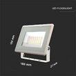Proiector led 50 W, 6400K, IP65, 4300 lm, Aluminiu, Alb, dimensiuni 180 x 27 x 150 mm