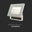 Proiector led 50 W, 6400K, IP65, 4300 lm, Aluminiu, Alb, dimensiuni 180 x 27 x 150 mm