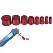 Set 8 carote diamantate si 2 discuri, pentru gresie si faianta,  Vevor M14, diametre 20/25/32/35/40/50/60/68 mm, cutie aluminiu
