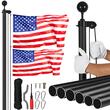 Catarg pentru steag, Inaltime 9.14 m, Aluminiu, Negru