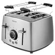Prajitor de paine Inox, cu 9 niveluri de rumenire, 4 felii, 1600 W