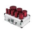 Set 8 carote diamantate si 2 discuri, pentru gresie si faianta,  Vevor M14, diametre 20/25/32/35/40/50/60/68 mm, cutie aluminiu