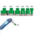 Set 6 carote diamantate pentru gresie, granit, marmura, Vevor M14, diametre 20/35/38/43/50/60mm, valiza aluminiu