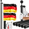 Catarg cu steagul Germaniei, Inaltime 6 m, Aluminiu, Negru