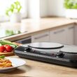 Plita vitroceramica 2400 W, 2 arzatoare, diametru 19 cm, Negru