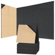 Set 18 panouri acustice fonoabsorbante, 300 x 300 x 10 mm, Negru, Autoadezive