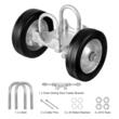 Roti cauciuc cu suport pentru porti culisante, Otel, max 300 kg, 146×270 mm, Diametrul exterior al tevii compatibil 32-50 mm, structura reglabila