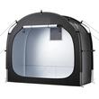 Cort camping pentru depozitare 2 x biciclete, 1 x intrari, fermoare duble, Impermeabil PU4000, 1950 x 810 x 1730 mm
