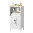 Dulap de baie, 2 usi, MDF, Alb, 4 rafturi, 300 x 510 x 930 mm, kit anti-rasturnare
