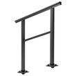 Balustrada 2-3 trepte, Aluminiu, Negru Mat, Inaltime 89.5 cm, lungime 91 cm, pozitii reglabile