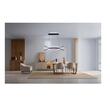 Lustra led 100W, 3CCT, dimabil, Telecomanda, 7000 lm, Negru, 88x100 cm