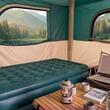 Cort instant gonflabil cu pompa reincarcabila, 6 x persoane, ferestre, Impermeabil, 300 x 300 x 225 cm, Maro/Verde