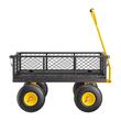 Carucior multifunctional pentru gradina, 1700 x 480 x 515 mm, Capacitate 227 kg, Otel, Roti gonflabile, Laterale detasabile