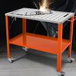 Masa pentru sudura mobila, 91.4 x 45.7 cm, Capacitate 550 kg, 4 x roti blocabile, Otel carbon