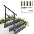 Balustrada 2-3 trepte, Aluminiu, Negru Mat, Inaltime 89.5 cm, lungime 91 cm, pozitii reglabile