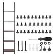 Raft metalic cu 5 x polite incluse din lemn, profil patrat 20x20 mm, Vivatechnix Industrial, 400 x 300 x 1780 mm