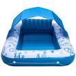 Saltea pentru plaja/apa cu pavilion, 2x1.4 m, capacitate 250 kg, 1-2 persoane, PVC, suport telefon si pahar