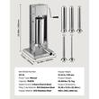 Masina manuala de umplut carnati, Inox, 5 l capacitate, 5 x tuburi, 2 x viteze rapid si lent, Verticala