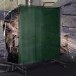 Perdea sudura impotriva scanteilor Vevor 183x183 cm, cadru otel, 4 roti, Verde
