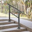 Balustrada 2-3 trepte, Aluminiu, Negru Mat, Inaltime 89.5 cm, lungime 91 cm, pozitii reglabile