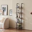 Raft metalic cu 5 x polite incluse din lemn, profil patrat 20x20 mm, Vivatechnix Industrial, 400 x 300 x 1780 mm