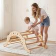 Spatiu de joaca Montessori 9in1 pentru copii, Lemn, 2 x masinute, Perna, Triunghi, Arc și Rampa, max 68 kg, anti-rasturnare