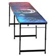 Joc de societate pliabil/portabil masa Beer Pong, Lungime 2.4 m, Inaltime reglabila, 6 x mingi, Lumini led