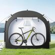 Cort camping pentru depozitare 2 x biciclete, 1 x intrari, fermoare duble, Impermeabil PU4000, 1950 x 810 x 1730 mm