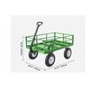 Carucior multifunctional pentru gradina, 2125 x 750 x 670 mm, Capacitate 544 kg, Otel, Roti gonflabile 13 inch, Laterale detasabile